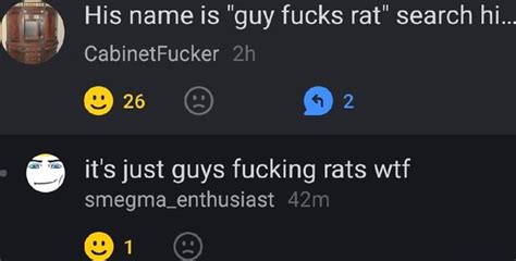 dude fucks rat|I saw a video of a guy fucking a rat and cant un